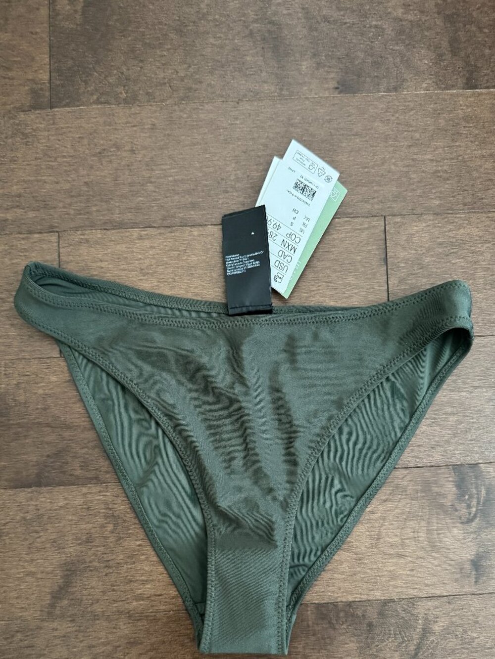 H&M Khaki Green Bikini Bottom Size S (New with Tags)